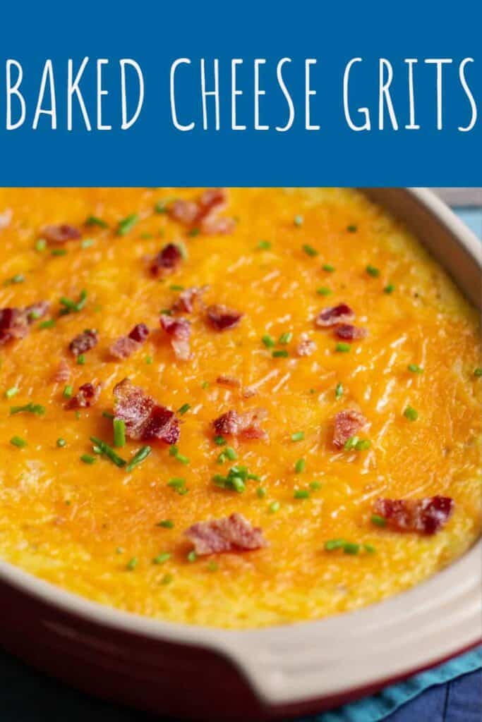 Cheesy Baked Grits with Bacon and Chives | A Nerd Cooks