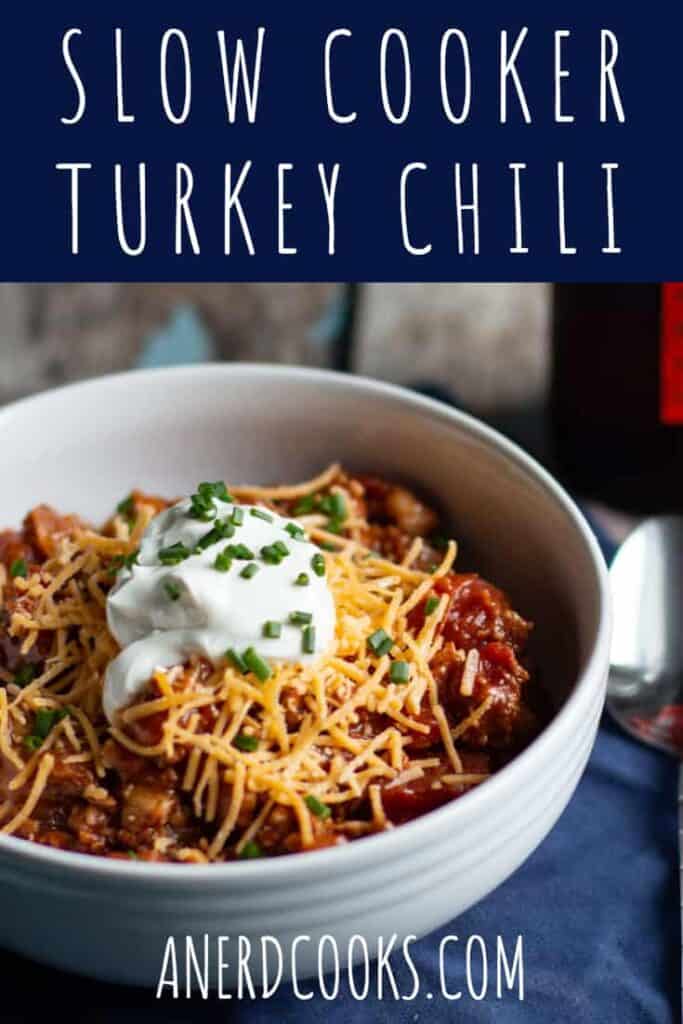 Slow Cooker Turkey Chili | A Nerd Cooks