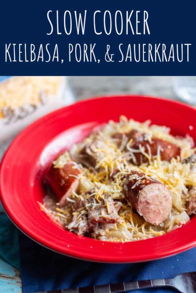 Slow Cooker Kielbasa, Pork, and Sauerkraut | A Nerd Cooks