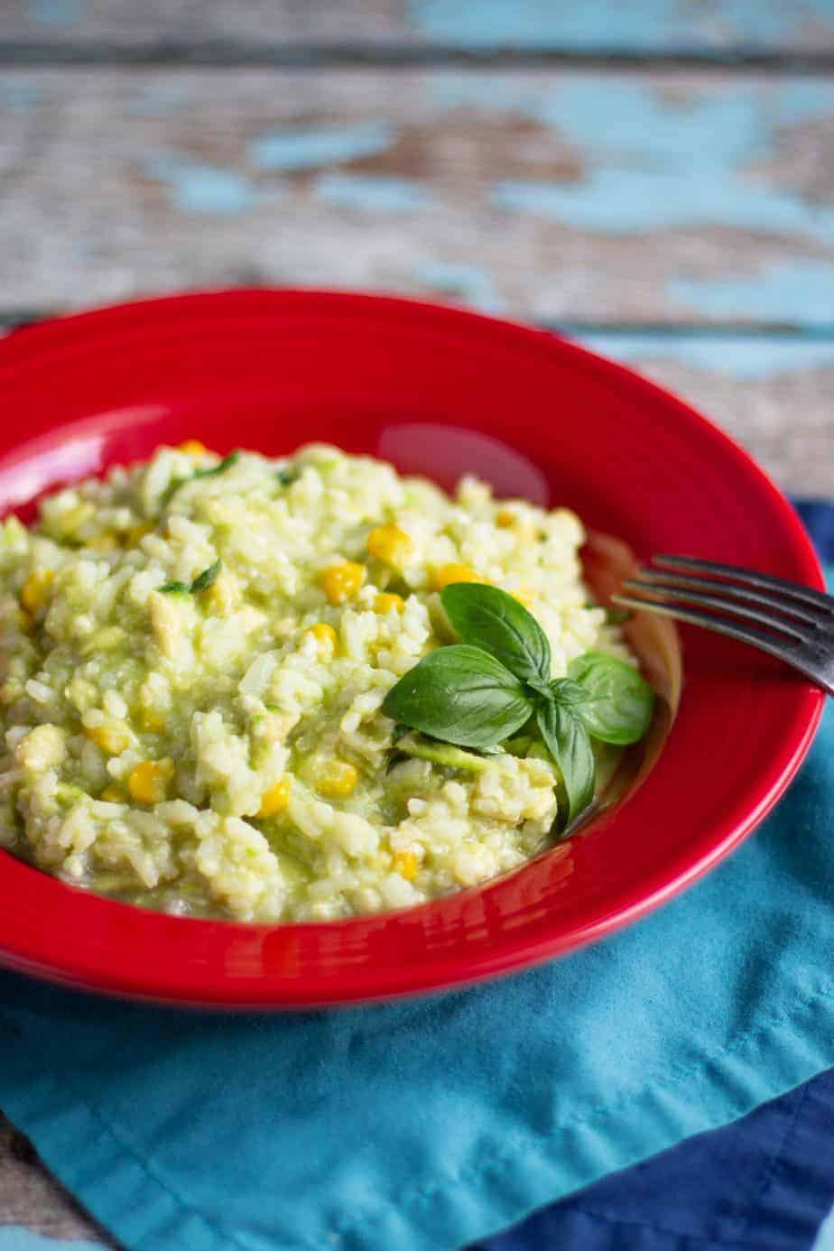 Delicious Avocado and Corn Risotto - A Nerd Cooks