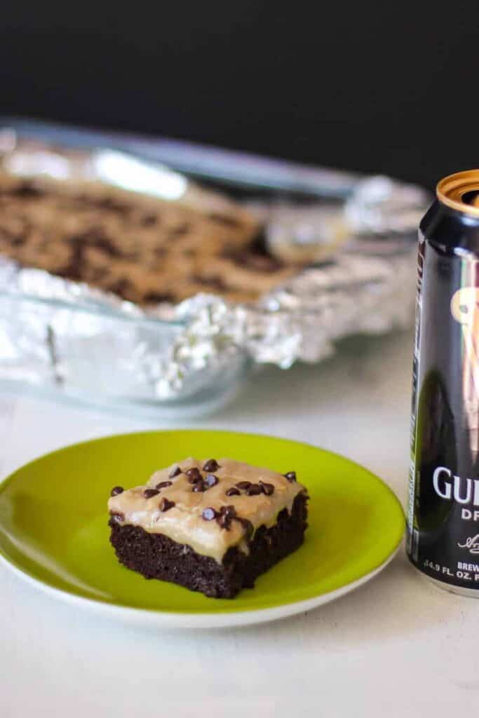 Guinness Brownies with Caramel Fudge Frosting | A Nerd Cooks