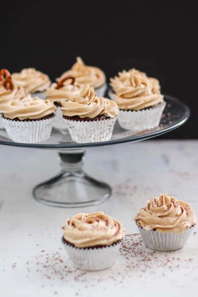 Chocolate Cupcakes with Peanut Butter Buttercream | A Nerd Cooks