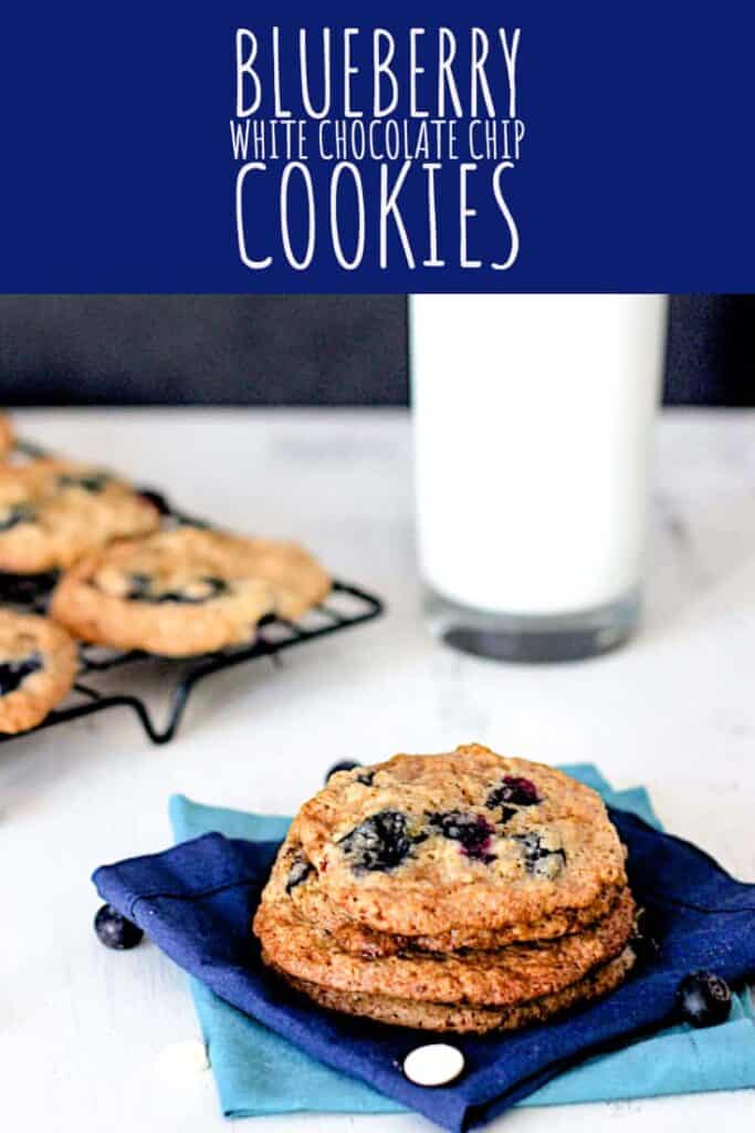 Blueberry White Chocolate Chip Cookies - A Nerd Cooks