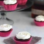 Dark Chocolate Cupcakes with Bourbon Buttercream | A Nerd Cooks