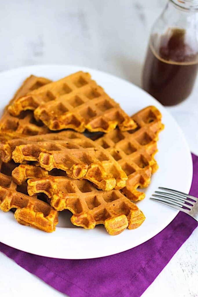 Delicious Pumpkin Waffles Recipe - A Nerd Cooks