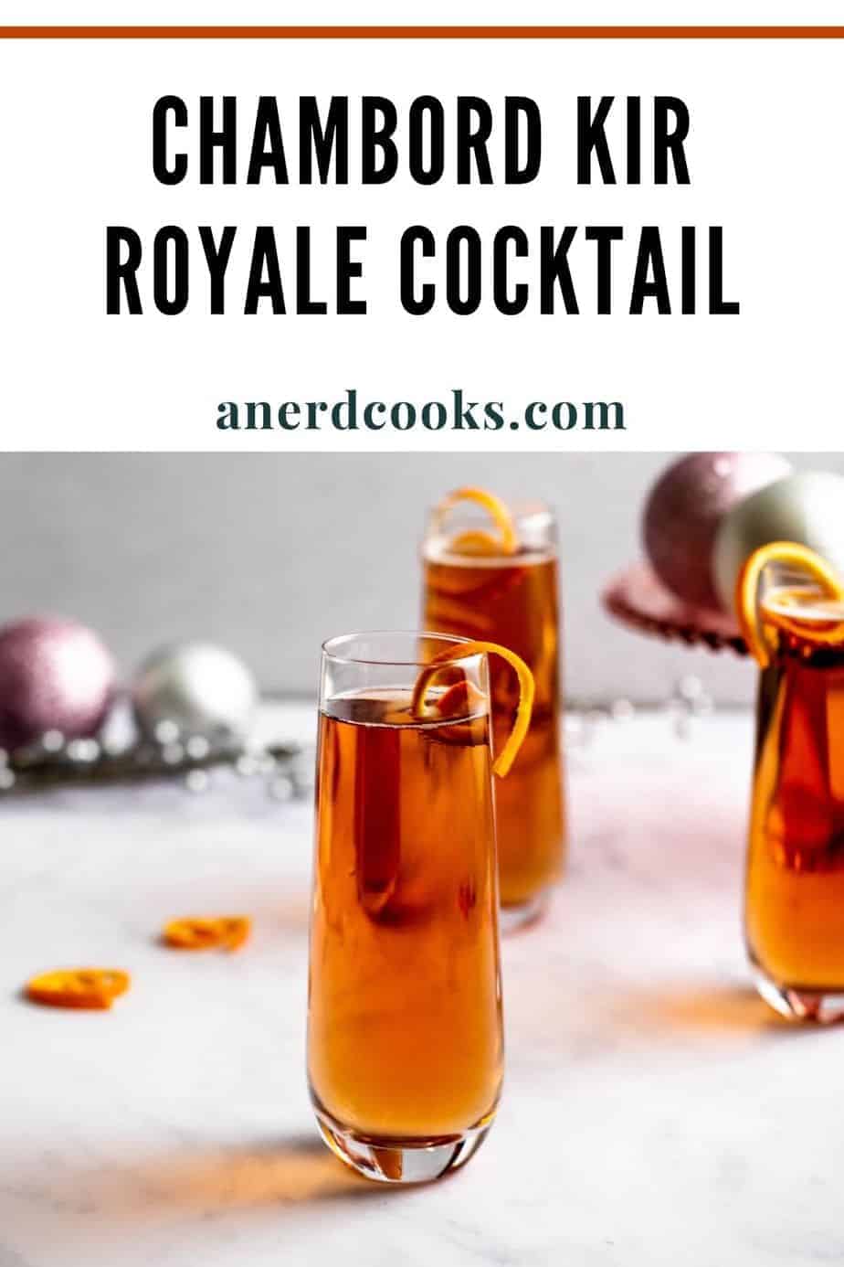 pinterest pin for chambord kir royale cocktail