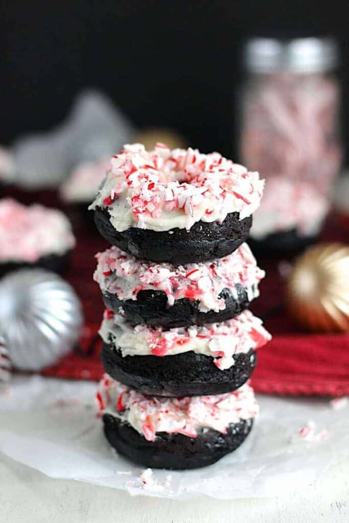 Chocolate Peppermint Cake Donuts | A Nerd Cooks