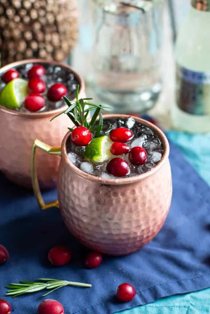 Cranberry Vanilla Moscow Mules | A Nerd Cooks