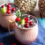 Cranberry Vanilla Moscow Mules | A Nerd Cooks