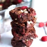 Triple Chocolate Raspberry Brownies | A Nerd Cooks