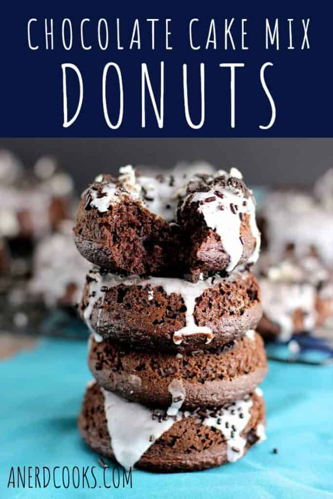 Chocolate Cake Mix Donuts | A Nerd Cooks