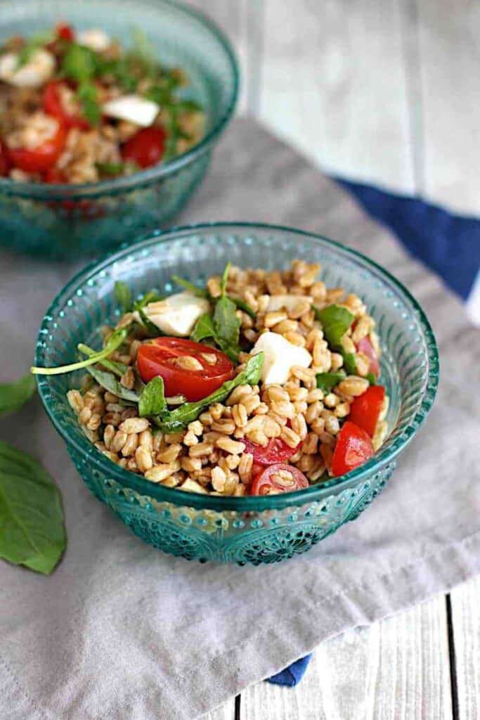 Farro Caprese Salad | A Nerd Cooks