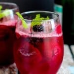 Blackberry Champagne Floats | A Nerd Cooks