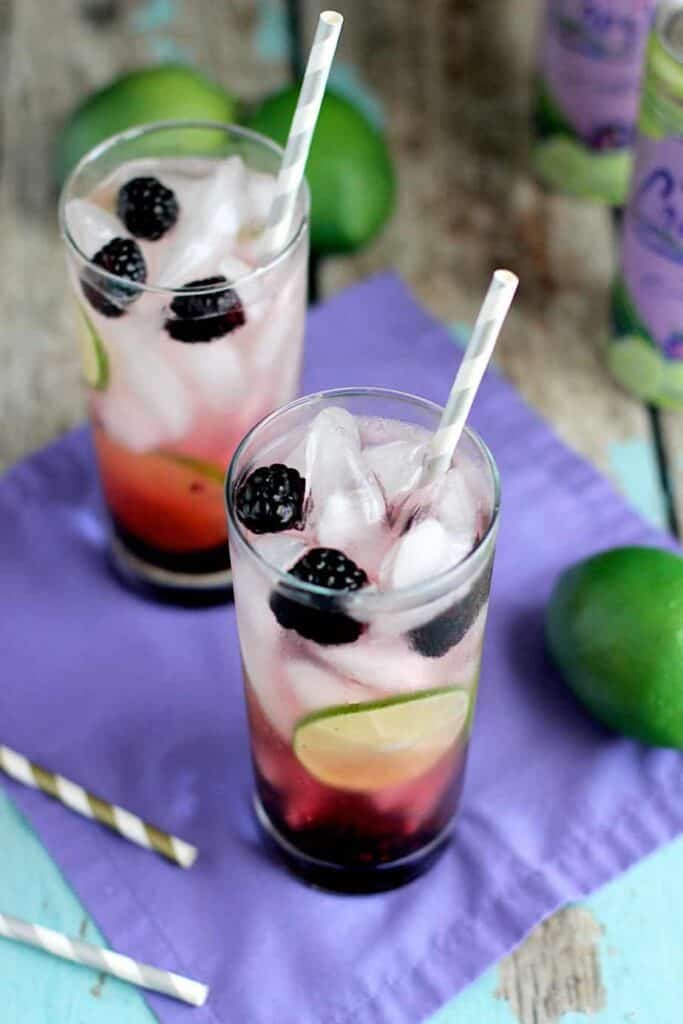 Blackberry Lime Vodka Fizz | A Nerd Cooks