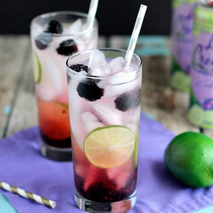 Blackberry Lime Vodka Fizz | A Nerd Cooks