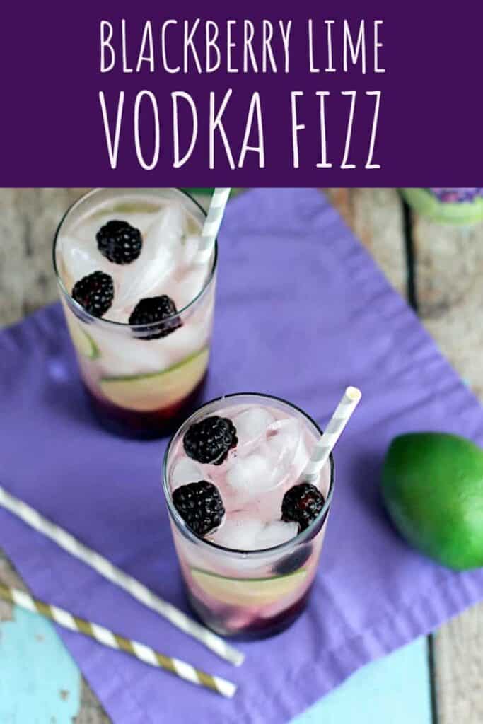 Blackberry Lime Vodka Fizz | A Nerd Cooks
