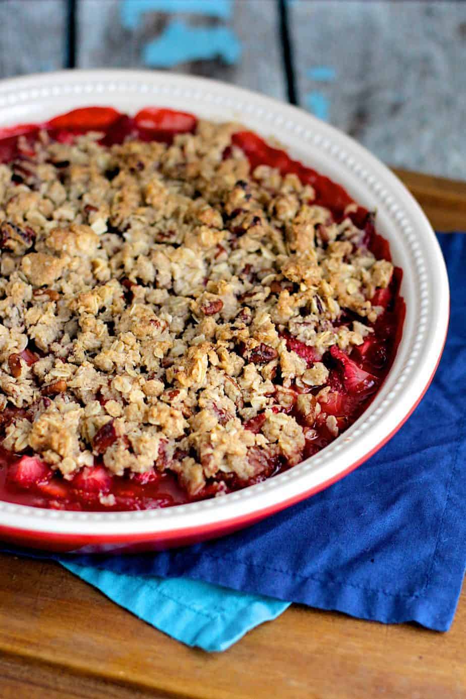 Strawberry Crisp Recipe - A Nerd Cooks