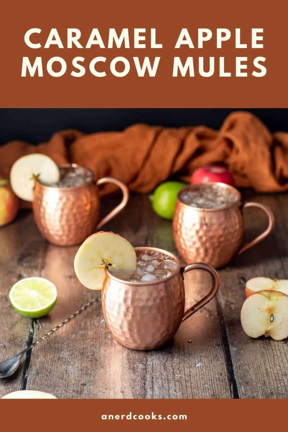 pinterest pin for caramel apple moscow mules