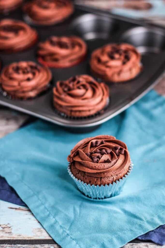 Double Chocolate Brownie Cupcakes | A Nerd Cooks