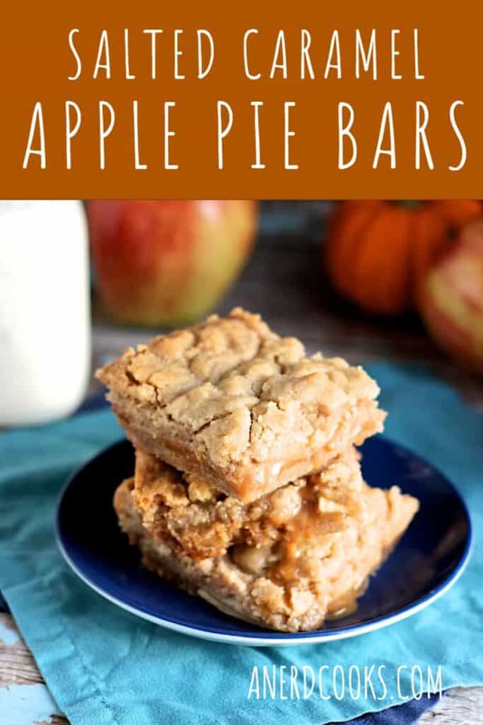 Salted Caramel Apple Pie Bars | A Nerd Cooks