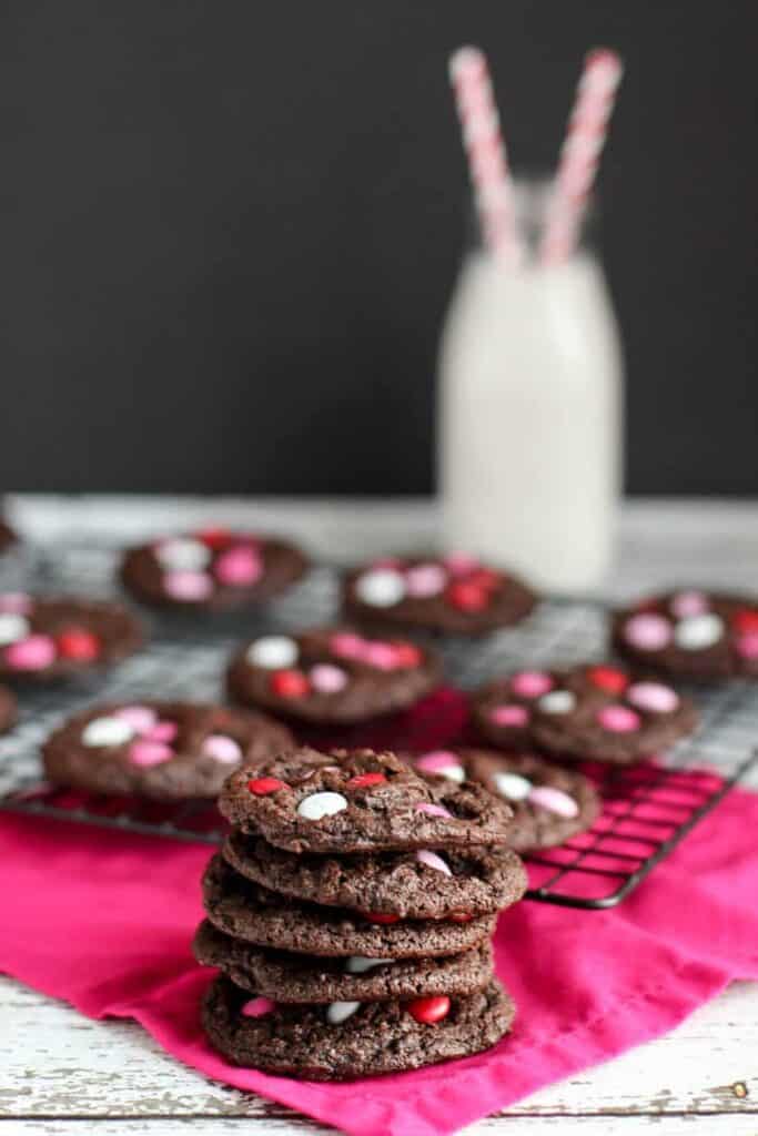 Double Chocolate M&M Cookies | A Nerd Cooks