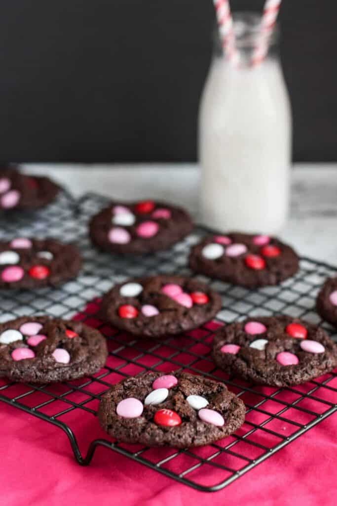 Double Chocolate M&M Cookies | A Nerd Cooks