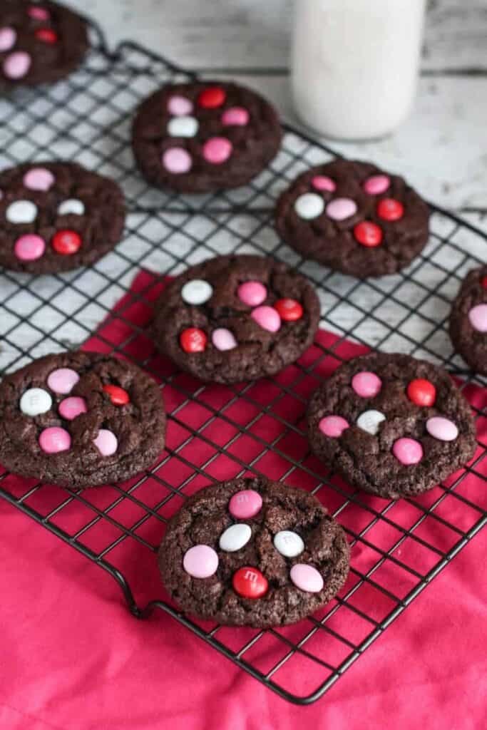 Double Chocolate M&M Cookies | A Nerd Cooks