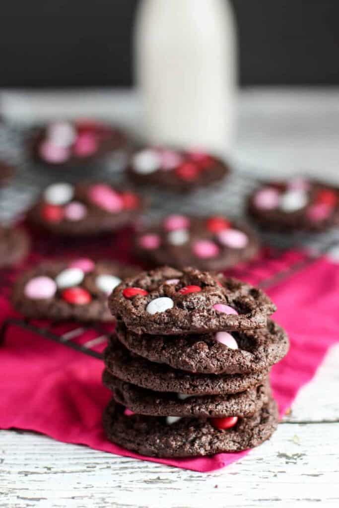 Double Chocolate M&M Cookies | A Nerd Cooks