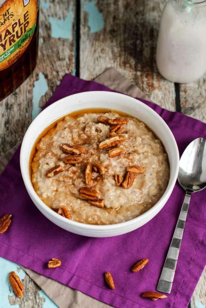 Slow Cooker Steel Cut Oatmeal | A Nerd Cooks