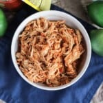 Three Ingredient Slow Cooker Taco Chicken | A Nerd Cooks