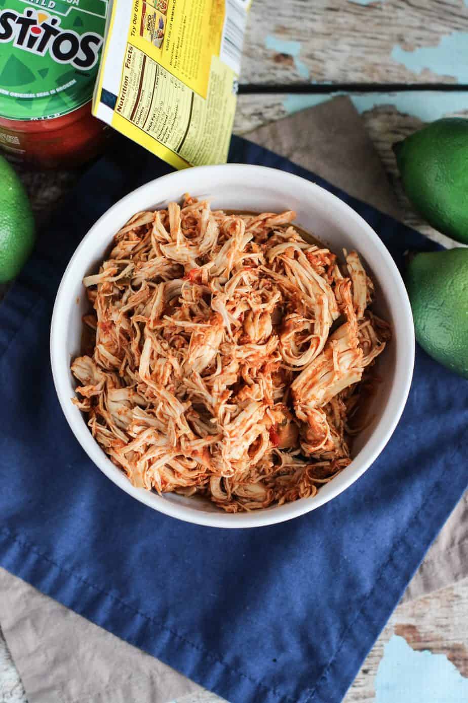 Three Ingredient Slow Cooker Taco Chicken A Nerd Cooks 