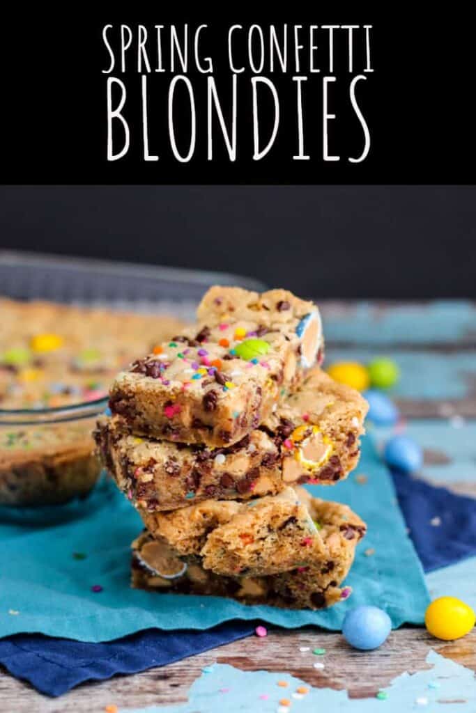 Spring Confetti Blondies | A Nerd Cooks