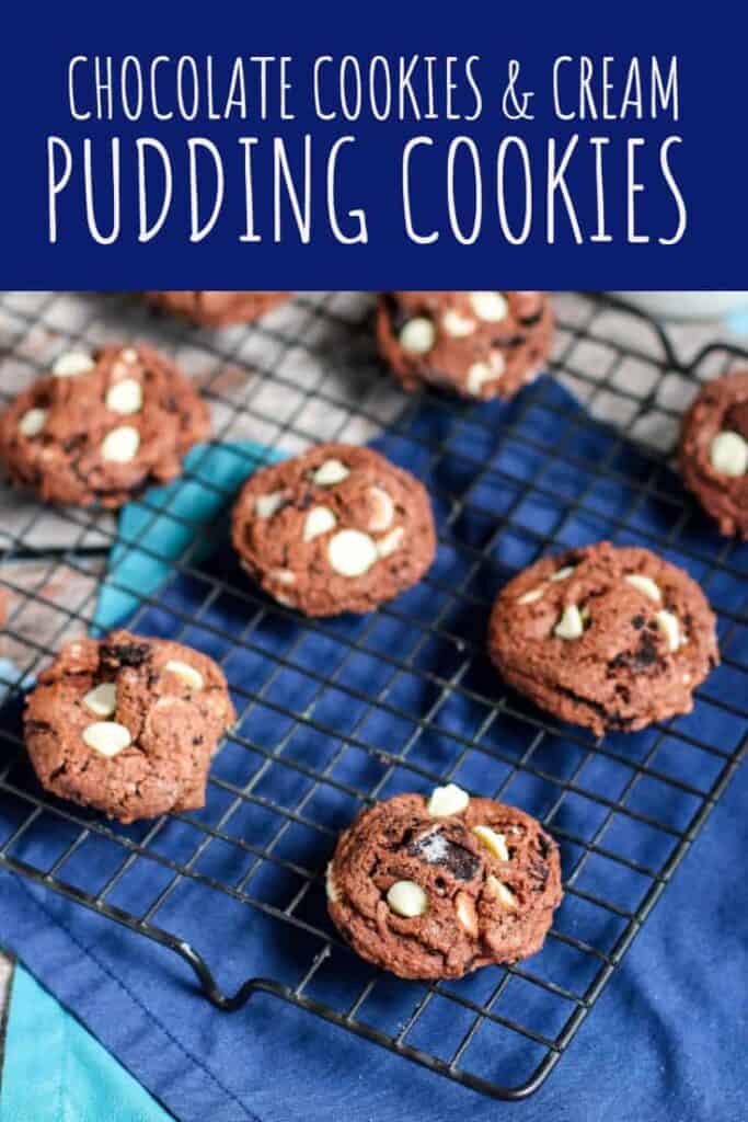 Chocolate Cookies and Cream Pudding Cookies | A Nerd Cooks