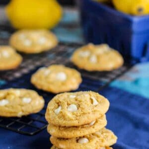 Lemon White Chocolate Chip Pudding Cookies | A Nerd Cooks