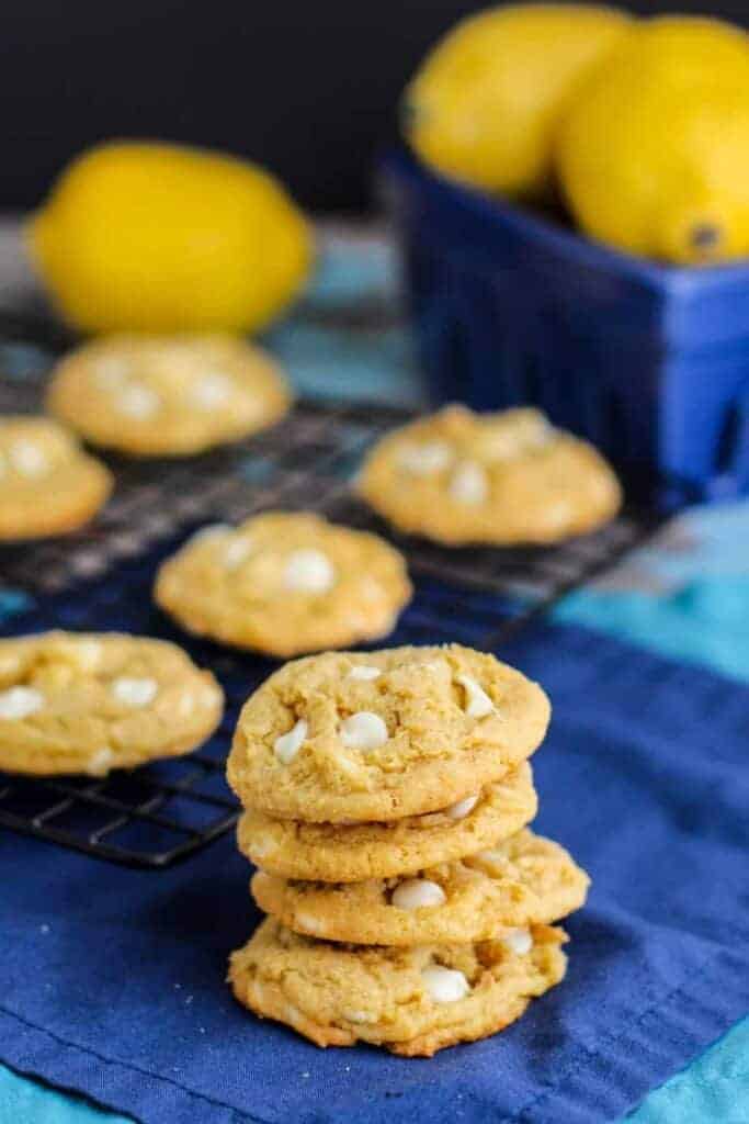 Lemon White Chocolate Chip Pudding Cookies | A Nerd Cooks