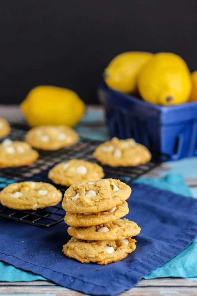 Lemon White Chocolate Chip Pudding Cookies | A Nerd Cooks