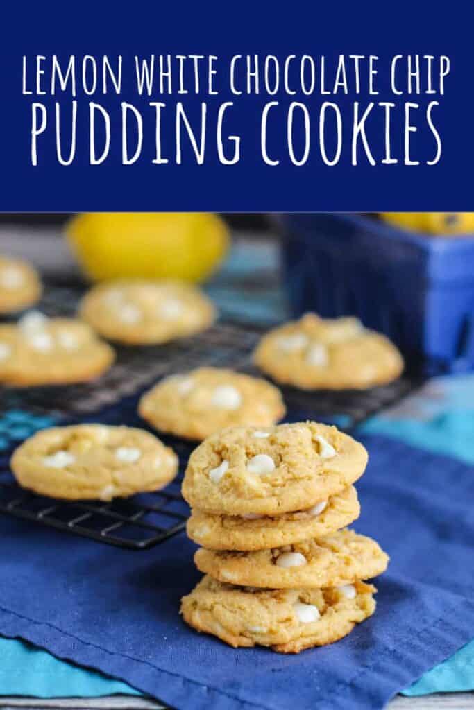 Lemon White Chocolate Chip Pudding Cookies | A Nerd Cooks