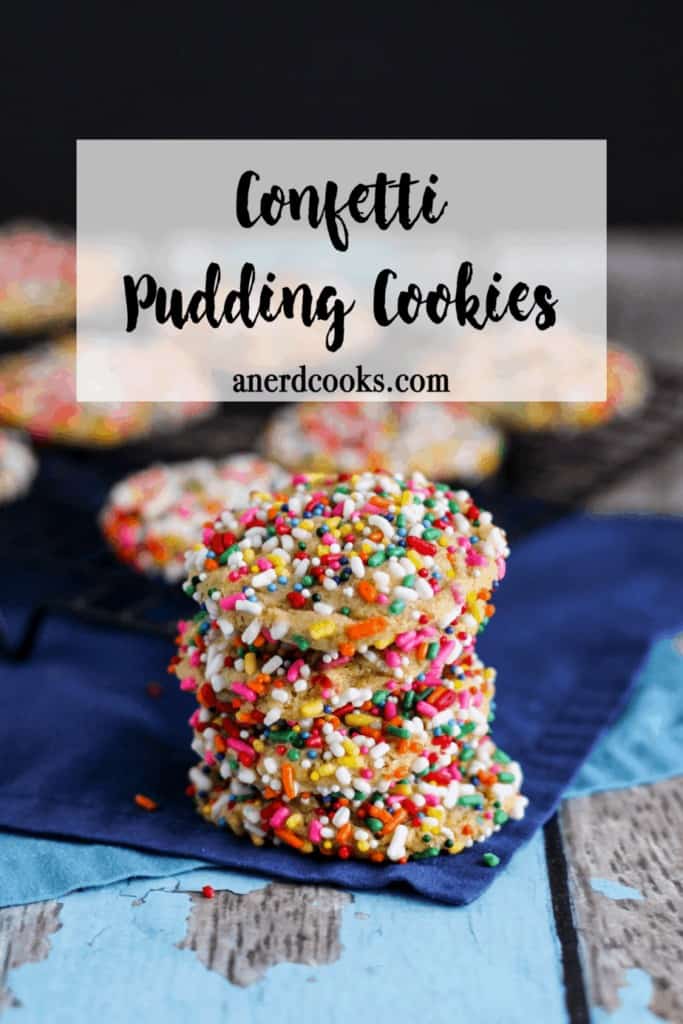 Confetti Pudding Cookies | A Nerd Cooks