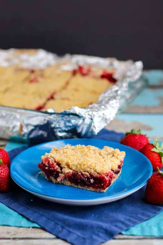 Strawberry Crumb Bars | A Nerd Cooks