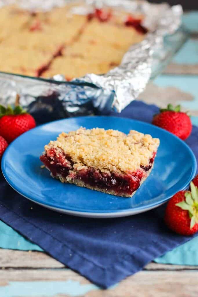 Strawberry Crumb Bars | A Nerd Cooks