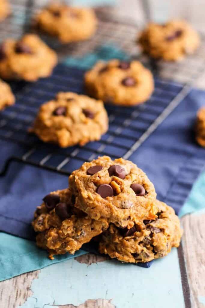 Pumpkin Chocolate Chip Oatmeal Cookies | A Nerd Cooks