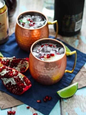 Pomegranate Champagne Moscow Mule | A Nerd Cooks