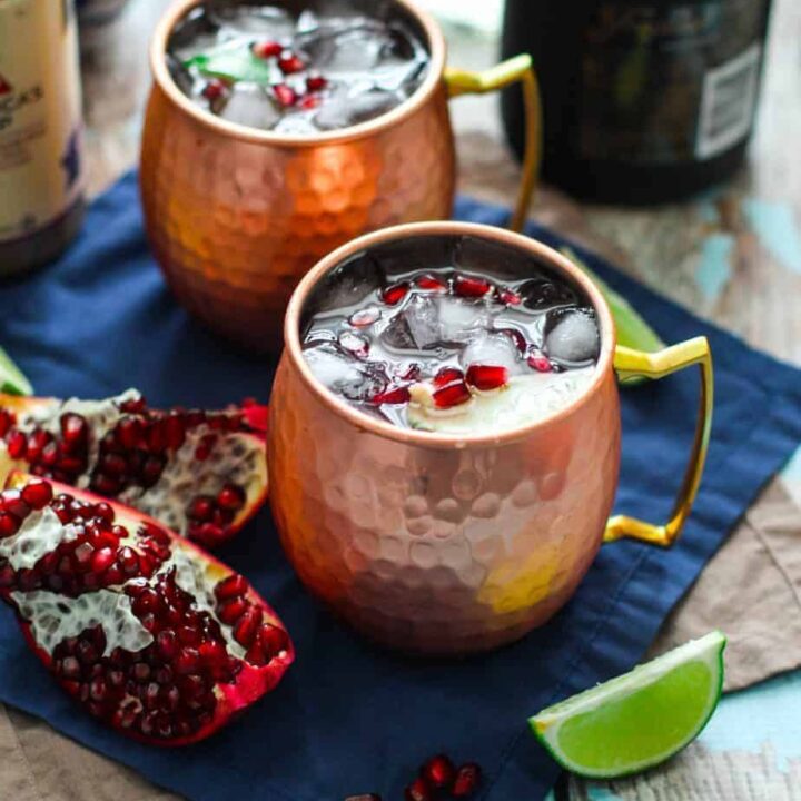 Pomegranate Champagne Moscow Mule | A Nerd Cooks