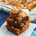 Pumpkin Chocolate Chip Blondies | A Nerd Cooks