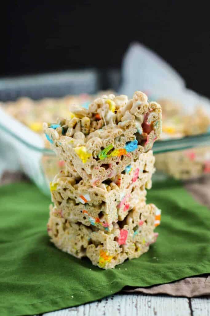 Lucky Charms Marshmallow Bars | A Nerd Cooks