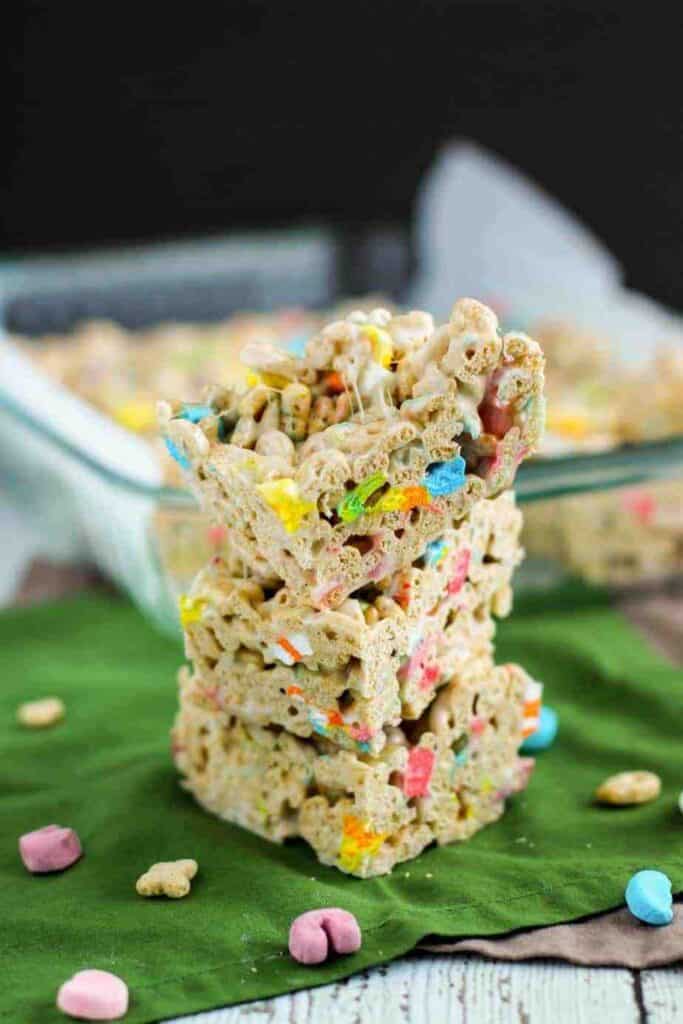 Lucky Charms Marshmallow Bars | A Nerd Cooks