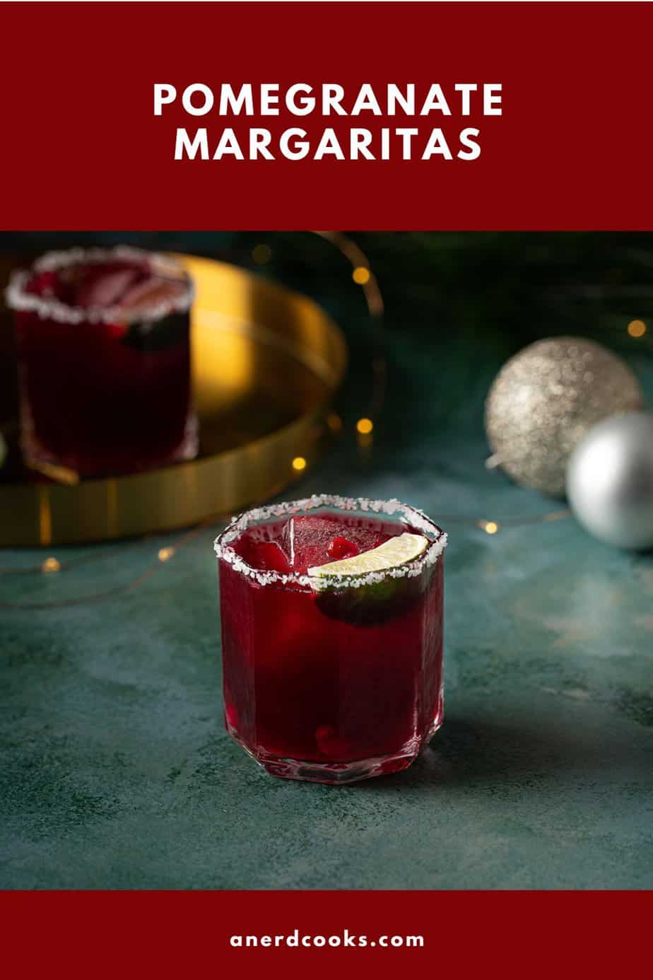 pinterest pin for pomegranate margarita