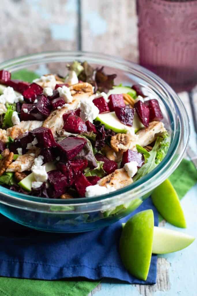 Roasted Beet, Apple, and Goat Cheese Salad | A Nerd Cooks