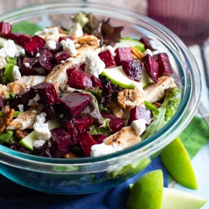 Roasted Beet, Apple, and Goat Cheese Salad | A Nerd Cooks