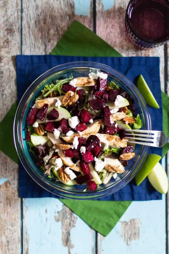 Roasted Beet, Apple, and Goat Cheese Salad | A Nerd Cooks